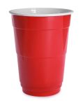 Beker, Partycup, 400ml, 0,4l, rood/wit