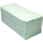 Handdoek, ZZ-vouw, papier, 1-laags, 23cm, 25cm, groen