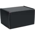 Postpakketdoos, karton, 200x150x120mm, met klep, zwart