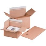 Postpakketdoos, karton, A4, 304x216x130mm, bruin, zelfklevend