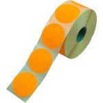 Reclame-etiket, papier, Ø62mm, fluor/Oranje