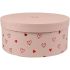 Geschenkdoos Love Story karton 10cm Ø22.5cm roze