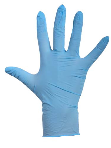 handschoen nitril ongepoederd l blauw