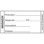 Label, papier, magazijn, 35x75mm, wit