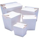 Oosterse maaltijbak, karton, Fold-Pak, 460ml, 16oz, wit