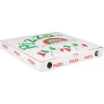 Pizzadoos, golfkarton, 24x24x3cm, vegetale, wit