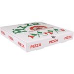 Pizzadoos, golfkarton, 30x30x4.5cm, americano, wit