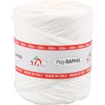Raffia, 15mm, 200m, wit