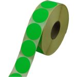 Reclame-etiket, papier, Ø35mm, fluor/groen